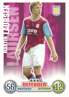 Martin Laursen Aston Villa 2007/08 Topps Match Attax #19